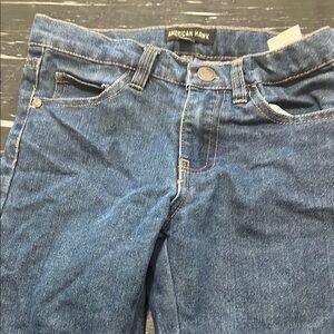 Blue Straight Leg Denim Jeans